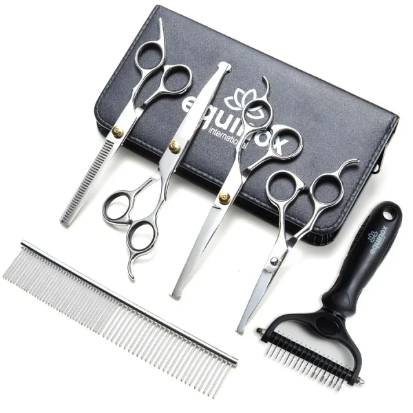 Dog Grooming Set, Scissors, Undercoat brush