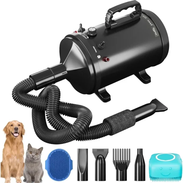 Professional Pet Grooming Dryer w/Adjustable Speed/ 4 Nozzles